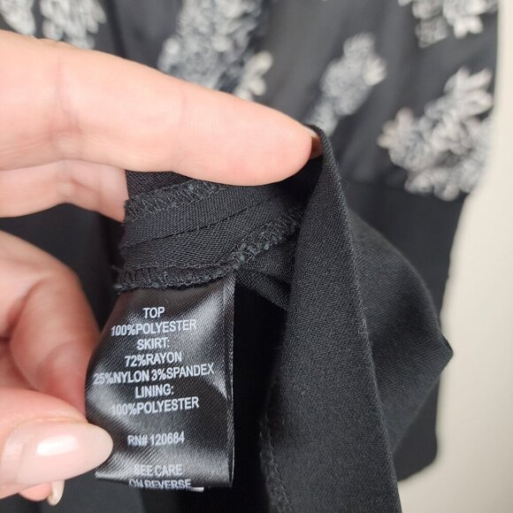 Torrid peplum dress sz 18 plus size women black faux wrap satin top no belt - Picture 9 of 13